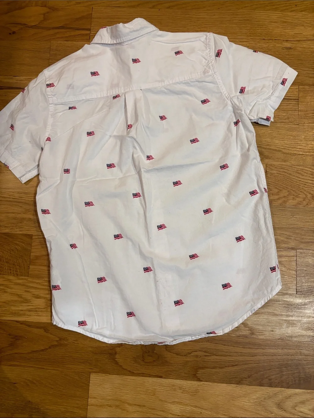 Boys Children’s Place Short-Sleeve USA Flag Button-Down